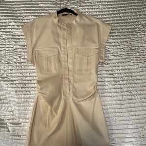 Zara khaki shirt dress